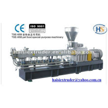 HS high quality SHJ-65 twin-screw parallel co-rotating pet food extruder machine